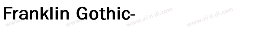 Franklin Gothic字体转换